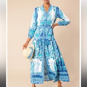 🆕 Hale Bob Diah Belted Maxi Dress L